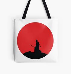 Get my art printed on awesome products. Support me at Redbubble #RBandME: https://www.redbubble.com/i/tote-bag/Samurai-by-nzbt/46851054.A9G4R?asc=u Sunset Background