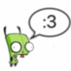 a green cartoon character has an empty speech bubble with the number 3 in it's mouth