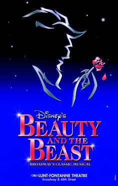 the poster for beauty and the beast, starring in broadway's classic musical theatre