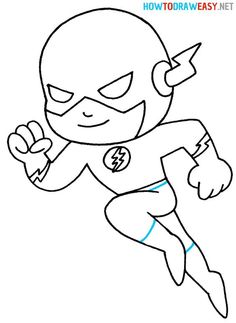 how to draw the flash from dc comics step by step drawing instructions for kids and beginners