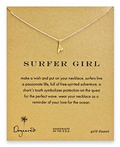 Dogeared Surfer Girl // Gold Shark Tooth Necklace Shark Teeth Necklace, Surfer Girl Aesthetic, Teeth Necklace, Surfer Jewelry, Silver Shark, Shark Tooth Necklace, Aloha Beaches, Kitchen Surfaces, Girl Necklace