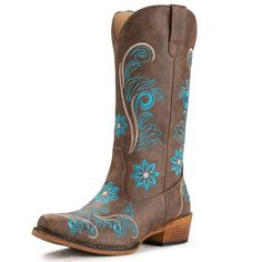 PRICES MAY VARY. Classic western style with 2.0 inches heel and embroidered design Soft synthetic lining offers comfortable next-to-skin feel and cushioning Easy slip on and off with pull tab Perfect for country concerts, festivals or daily wear Please refer size chart for accurate fit Cute Cowgirl Boots, Cowboy Boots For Women, Western Embroidery, Pointy Toe Boots, Boots Cowgirl, Western Look, Western Boots Women, Western Cowboy Boots, Boots For Women