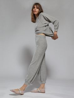 Based on the Touman pants worn by Suzie’s Albanian grandmother, the Tosk High Waist Harem is reimagined in beach-ready terry. | Suzie Kondi Tosk Harem Pants in Terry in Terrycloth | Grey Heather | Women's X-Small Suzie Kondi, Beach Ready, Terry Cloth, Harem Pants, Heather Grey, High Waist, High Waisted, Celebrities, Grey