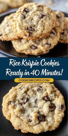 rice krispie cookies are ready in 40 minutes and they're so good to eat