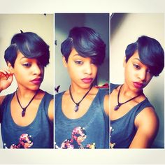 STYLIST FEATURE| Loving this #pixiecut ✂️done by #MurfreesboroStylist @Celesteasarehair on @jamaicangoddess__❤️ So sexy #VoiceOfHair ========================= Go to VoiceOfHair.com ========================= Find hairstyles and hair tips! ========================= Straight Hair Styling, Brush Straightener, Relaxed Hairstyles, Hairstyle Videos, Natural Straight Hair, New Hair Do, Bob Cuts, Blonde Wigs