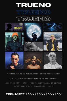 the poster for trueno's new album, trueno