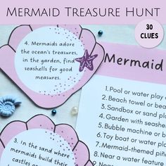 the instructions for making mermaid treasures