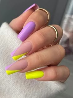 Easy Nails, Cute Acrylic Nail Designs, Acrylic Nails Coffin Short, Summer Acrylic Nails, Neon Nails, Acrylic Nails Coffin, Nailed It, Nails Coffin, Coffin Nails Designs