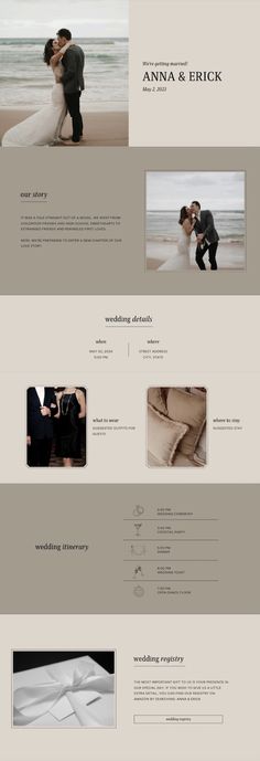 an image of a website page for a wedding photographer