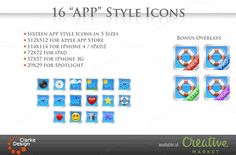 an app style icon set for the iphone