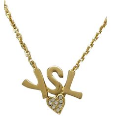 Ysl Heart Pendant Necklace. Gold-Tone Condition: Good-Excellent Chain Length:18.11" Width: 0.98" H:0.79” Product Type Pendant/Chain Brand: Yves Saint Laurent Heart Pendant Necklace, Chain Lengths, Heart Pendant, Womens Jewelry Necklace, Yves Saint Laurent, Saint Laurent, Gold Tones, Jewelry Necklaces, Women Jewelry