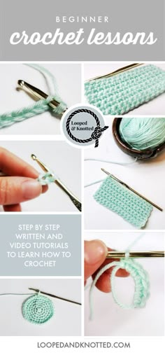 crochet lessons for beginners to learn how to knit