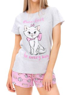 PRICES MAY VARY. Ladies Disney Aristocats pajamas Achieve purr-fection at bedtime in these meow-velous Aristocats short PJs This adorable Disney pajama set features Duchess’ beloved kitten Marie in her pretty pink bow on the top, with an all over print of Marie, polka dots and milk cartons on the shorts You are sure to be the Cat Nap Queen in these wonderful Aristocats inspired jammies Officially licensed Disney merchandise Womens Disney Aristocats pajamas. Achieve purr-fection at bedtime in the Disney Aristocats, Best Pjs, Milk Cartons, Nap Queen, Disney Pajamas, Pyjamas Womens, Disney Gift, Pajamas Comfy