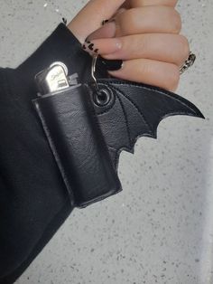 Novelty Black Keychain For Gift, Black Demon, Lighter Holder, Emo Accessories, Demon Wings, Cool Lighters, Goth Accessories, Lighter Case, Image Swag