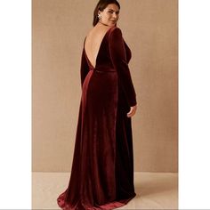 A Plunging Open Back Adds A Modern Edge To The Opulent Jenny Yoo Ryland Open-Back Velvet Gown Finished With Long Sleeves And A Timeless V-Neckline. An Illusion Panel Completes The Bodice, And The Back Can Be Worn With Or Without A Snap-On Strap. Polyester, Spandex; Polyester Lining Velvet Maxi Dress Silhouette Invisible Back Zipper Faux-Wrap Styling V-Neckline Open Back With Securing Snap-On Strap Professionally Clean Imported Not Bra Friendly; Additional Bust Support Can Be Added By A Tailor Opera Dress, Velvet Formal Dress, Mother Of The Bride Dresses Long, Velvet Bridesmaid Dresses, Velvet Maxi Dress, Velvet Maxi, Velvet Gown, Jenny Yoo, Stretch Velvet