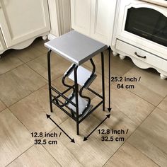 the height of a small table in a kitchen