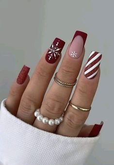 December Nails, Christmas Nails Easy, Christmas Gel Nails, Christmas Nails Acrylic, Thanksgiving Nails, Festival Nails, Xmas Nails, Christmas Nail Designs