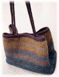 a handbag is shown with two handles