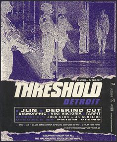 an old concert poster for threshold detroit