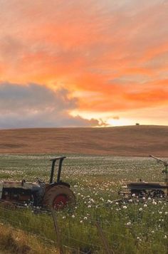 Tractor Sunset, Minimalist Things, Country Sunset, Country Backgrounds, Country Photography, Future Farms, Farm Lifestyle, Look At The Sky