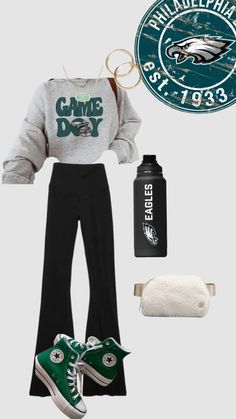 Philadelphia Eagles Tailgate Outfit, Philly Eagles Game Outfit, Eagles Outfit, Philadelphia Eagles Game Day Outfit, Eagles Game Outfit, Womens Eagles Outfit, Philadelphia Eagles Outfit, Eagles Outfit Philadelphia Women, Philadelphia Eagles Outfits For Women