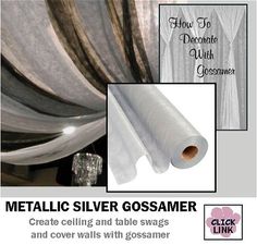 an advertisement for metalic silver gossamer