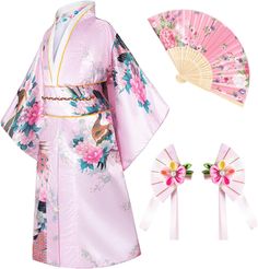 Store New Arrivals Add to Favorite View Feedback Contact Japanese Traditional Dress Kimono Robe for Kids Girls Costume Description Department Boys Color Type2-pink Size 6-7Years(130cm) Polyester,Satin Tie closure Hand Wash Only Material:High quality satin polyester(Imitation silk) Package includes: Kimono robe , Belt, Backband, Silk folding fans，Hairstick -5 piece set Suit for: Daily wear ,Children party dress,Fun as birthday or holiday gifts,Halloween party uniforms, Cosplay party uniforms. A g Japanese Kimono Dress, Japanese Kids, Kimono Gown, Japanese Costume, Baby Costumes Girl, Folding Fans, My Little Pony Costume, Dress Kimono, Children Party