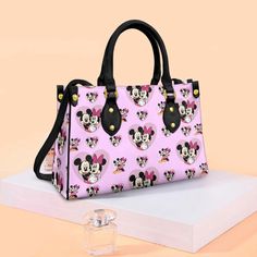 Introducing our Disney Happy Valentine Day Gift Mickey And Minnie Love Fashion Lady Handbag! This elegant accessory is a must-have Leather Bag Tag, Funky Purses, Mickey And Minnie Love, Small Hand Bags, Valentine Day Gift, Fashion Lady, Mickey And Minnie, Personalized Hoodies, Timeless Accessories