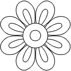 a drawing of a flower that is drawn in the shape of a circle with two petals