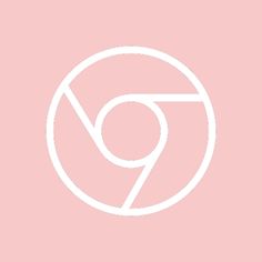 a pink background with the letter p in white on it, and an image of a circle