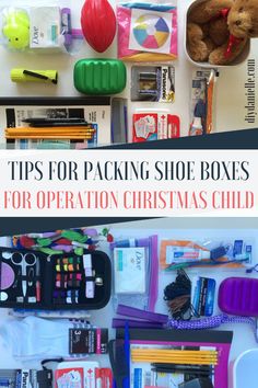 How to Pack Operation Christmas Child Shoe Boxes - DIY Danielle Shoe Box Diy, Rock Climbing Walls, Packing Shoes, Christmas Shoebox, Operation Christmas Child Boxes, Charity Work Ideas, Operation Christmas Child Shoebox