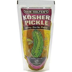 van houteen's kosher pickle with garlic flavor