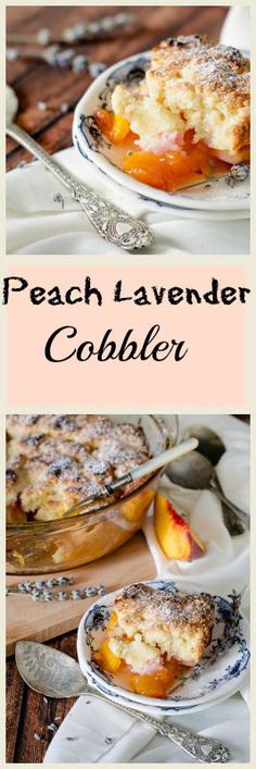 peach lavender cobbler is an easy and delicious dessert