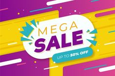 the mega sale is up to 50 % off