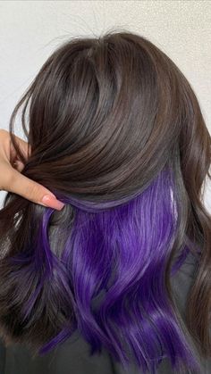 Purple Underneath Hair, Purple Peekaboo Highlights, Undercolor Hair, Purple Blonde Hair