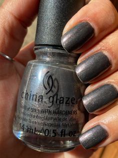 #spellthetea#chinaglazenailpolish#darknails#nailpolishideas#halloweennails#graynails#blacknails#shortnails#nailpolishswatch Charcoal Nail Polish, China Glaze, The Tea, Glaze, China, Tea