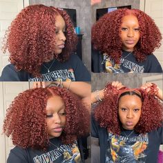 Auburn Brown Glueless Lace Frontal Kinky Curly Wig Human Hair No Code Needed -Amanda Hair Reddish Brown Hair, Mixed Curly Hair, Auburn Brown, Good Shampoo And Conditioner, Deep Wave Hairstyles, Black Curly Hair, Wig Human Hair, Human Virgin Hair