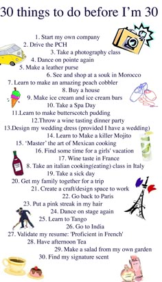 Turning 40 Bucket List, 30 Things To Do Before 30, Life Bucket List, 30 Before 30, Life Goals List, Bored Jar, My To Do List, A Staff