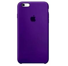 the purple iphone case is shown in front of a white background with an apple logo on it