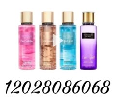 three bottles of different types of body washes with the words $ 20 00 each