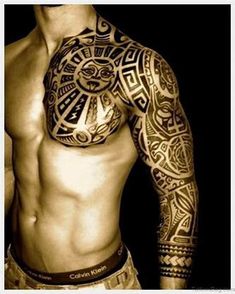 Tattoos Half Sleeve, Stammestattoo Designs, Aztec Tattoo, Tattoo Sleeves, Men Tattoos