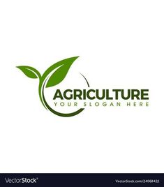 a green leaf logo with the word agriculture