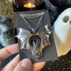 This gorgeous stainless steel bats will come On a 18" stainless steel chain. Tarnish resistant and hypoallergenic.  Thanks for looking x  Winnie x Halloween Silver Stainless Steel Jewelry, Bat Pendant, Bat Jewelry, Bat Necklace, Gothic Jewellery, Wedding Jewellery Necklace, Fantasy Jewelry, Gothic Jewelry, Dream Jewelry