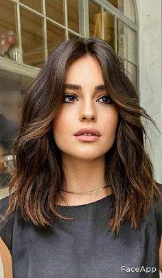 Bob Lung, Rambut Brunette, Long Brown Hair, Medium Hair Cuts, Shoulder Length Hair, Medium Length Hair Cuts, Layered Hair, Brunette Hair Color