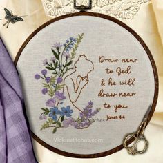 a cross - stitch pattern with the words dear next to god and he will drown near you