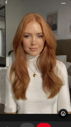 Dyed Ginger Hair Strawberry Blonde, Strawberry Blonde Wedding Hair, Natural Looking Ginger Hair, Golden Amber Hair, Blonde To Orange Hair, Light Amber Hair Color, Red Head Curtain Bangs, Red Blonde Hair Balayage, Orange Hair Natural