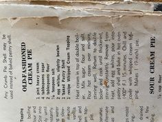 an old newspaper with some writing on it