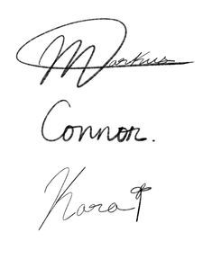 two autographs with the names of some people