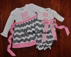 Matching Newborn And Big Sister Outfits, Big Sister Little Sister, Sisters Dress, Coming Home Outfit, Big Little, Big Sister, Little Sisters, Matching Outfits, Newborn Photos