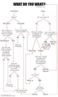 the flow diagram for what do you want?